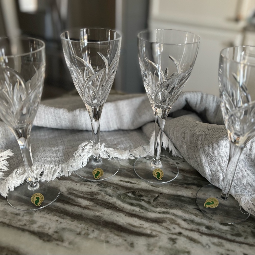 Waterford Merrill Goblet Crystal Set of 4: 8 oz